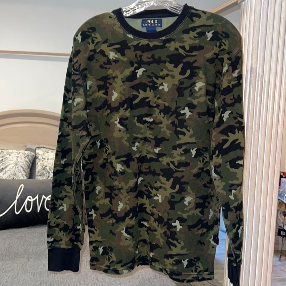 Polo By Ralph Lauren Mens Camouflage Thermal Size Medium Outdoors